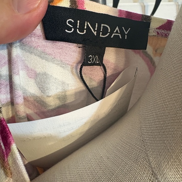 Sunday Multicolor Tunic Top nwt Size 3X - Picture 5 of 9